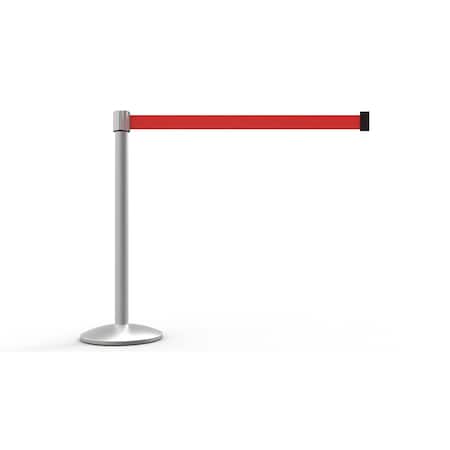 Banner Stakes Retractable Belt Barrier, Red, 7 ft Length, Matte AL6107M